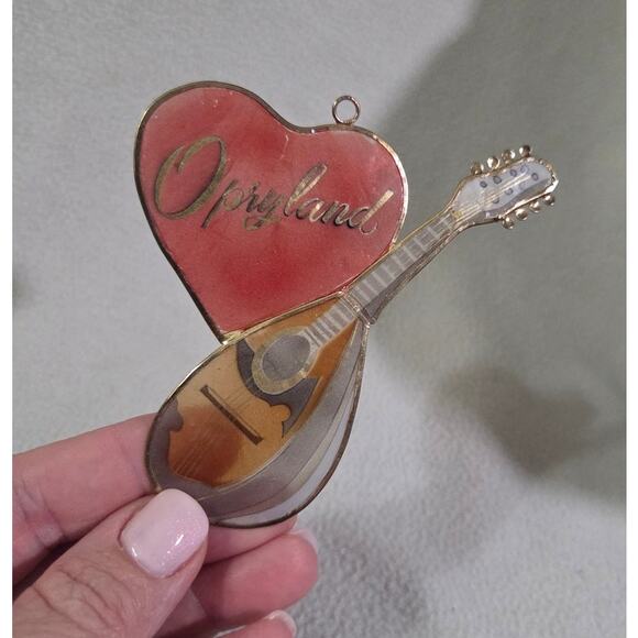 Vintage Opryland Shell Window Sun Catcher Ornament Guitar Bandurria - Picture 2 of 7